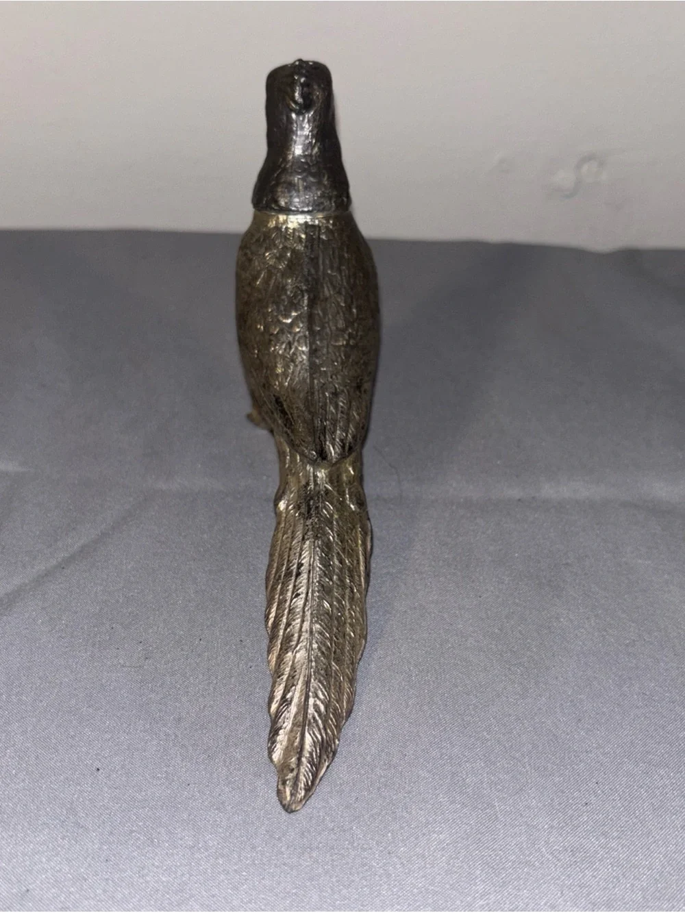 Decorative Metallic Bird Figurine - Silver salt and pepper shaker